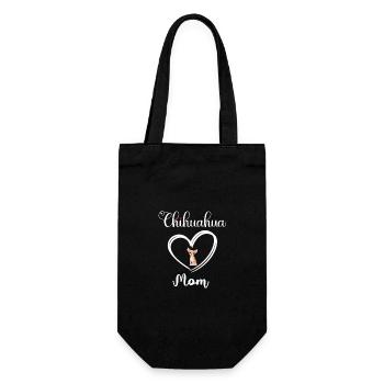 Chihuahua Mama I Love My Chihuahua Mom - Gift Bag for Bottles - black - Front