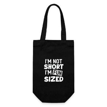 Je ne suis pas petit, je suis un T-shirt de taille amusante Dictons amusants - Sac à bouteille - noir - Devant