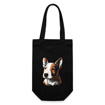 Chiot Bull Terrier - Sac à bouteille - noir - Devant