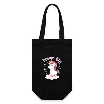 Dream Big Unicorn Inspiration for Unicorn Lovers - Gift Bag for Bottles - black - Front