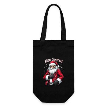 Christmas Metal - Santa's Riff - Gift Bag for Bottles - black - Front