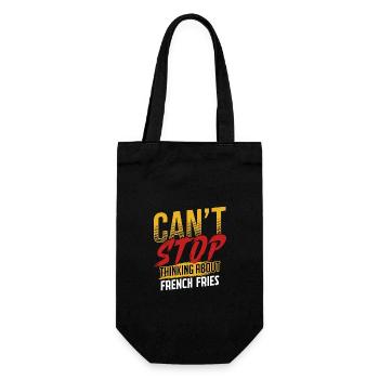 Can't Stop Thinking About French Fries - Gift Bag for Bottles - black - Front