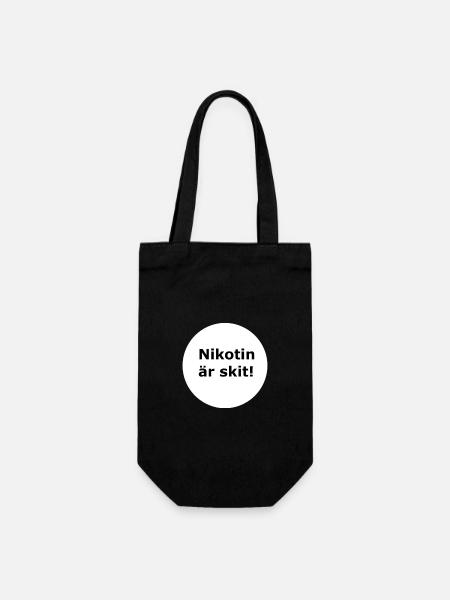Nikotin ist Scheiße (Weißer Kreis) - Geschenkbeutel für Flaschen - Schwarz