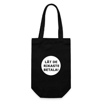 Let the richest pay! (White circle) - Gift Bag for Bottles - black - Front