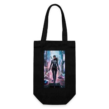 Ninja-Superhero - Geschenkbeutel für Flaschen - Schwarz - Vorne