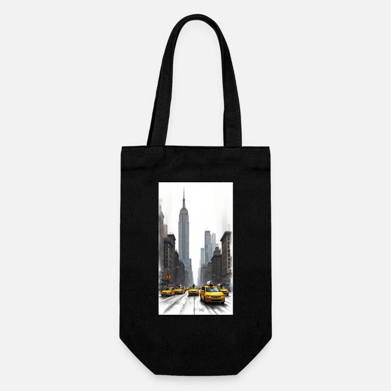 New York - Geschenkbeutel für Flaschen - Schwarz