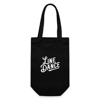 Line Dance mein Hobby - meine Passion - mein Ding - Geschenkbeutel für Flaschen - Schwarz - Vorne