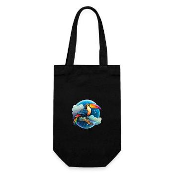 Dream toucan with clouds and stars - Gift Bag for Bottles - black - Front