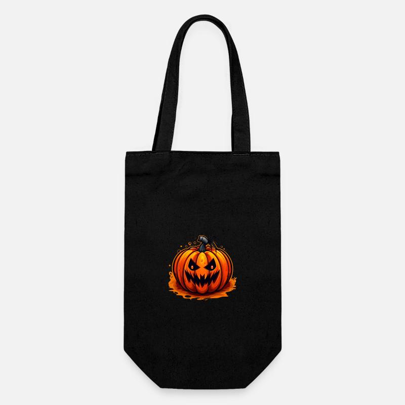 Terrible Halloween pumpkin - Gift Bag for Bottles - black