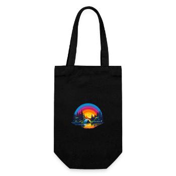 Camping arc-en-ciel - Sac à bouteille - noir - Devant