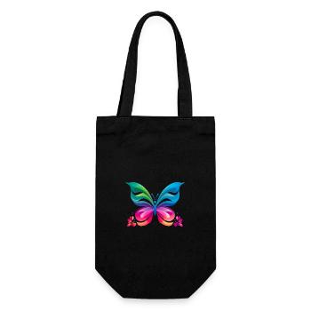 Rainbow Butterfly - Gift Bag for Bottles - black - Front