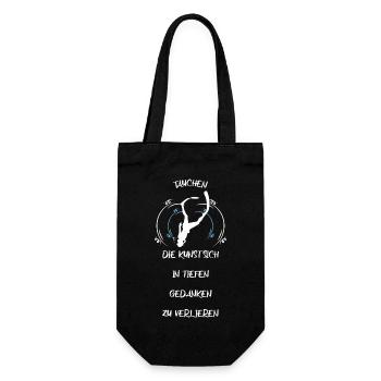 Taucher tauchen Sporttaucher Gerätetauchen - Geschenkbeutel für Flaschen - Schwarz - Vorne