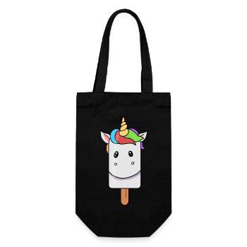 Unicorn Head Popsicle - Gift Bag for Bottles - black - Front