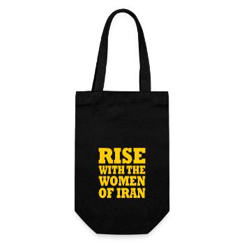 Rise with the women of iran - Sac à bouteille - noir - Devant