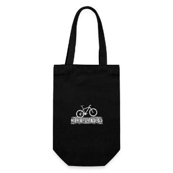Niemals Radlos - Bikermotiv lustiger Bikerspruch - Geschenkbeutel für Flaschen - Schwarz - Vorne