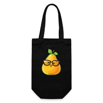 Mignonne Nerdy Pear avec des lunettes – Drôle - Sac à bouteille - noir - Devant