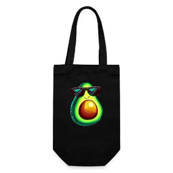 Cool avocado with sunglasses - Gift Bag for Bottles - black - Front