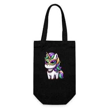 Mardi Gras Maske Fasching Karneval - Geschenkbeutel für Flaschen - Schwarz - Vorne