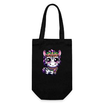Mardi Gras Unicorn Cute Comic Kawaii - Gift Bag for Bottles - black - Front