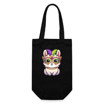 Conception de fête de lama de Mardi Gras - Sac à bouteille - noir - Devant