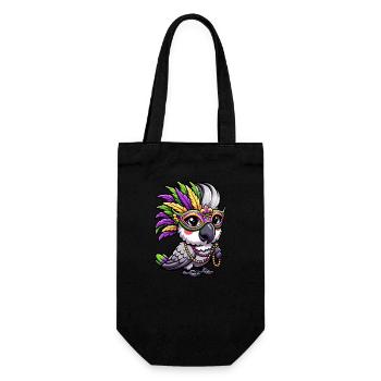 Mardi Gras Cockatoo, Blaze of Colors - Gift Bag for Bottles - black - Front