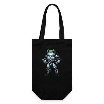 Robot Frog Dabbing Mech Cyborg Cool - Gift Bag for Bottles - black - Front