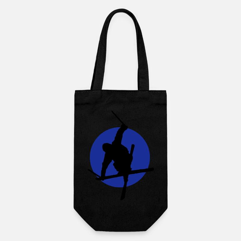 Icône de freestyle ski - Sac à bouteille - noir