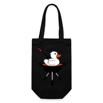 grillen bbq kochen essen hunger kueche lecker chef - Geschenkbeutel für Flaschen - Schwarz - Vorne