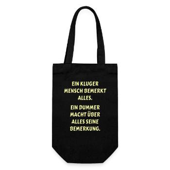 Spruch Motivation - Geschenkbeutel für Flaschen - Schwarz - Vorne