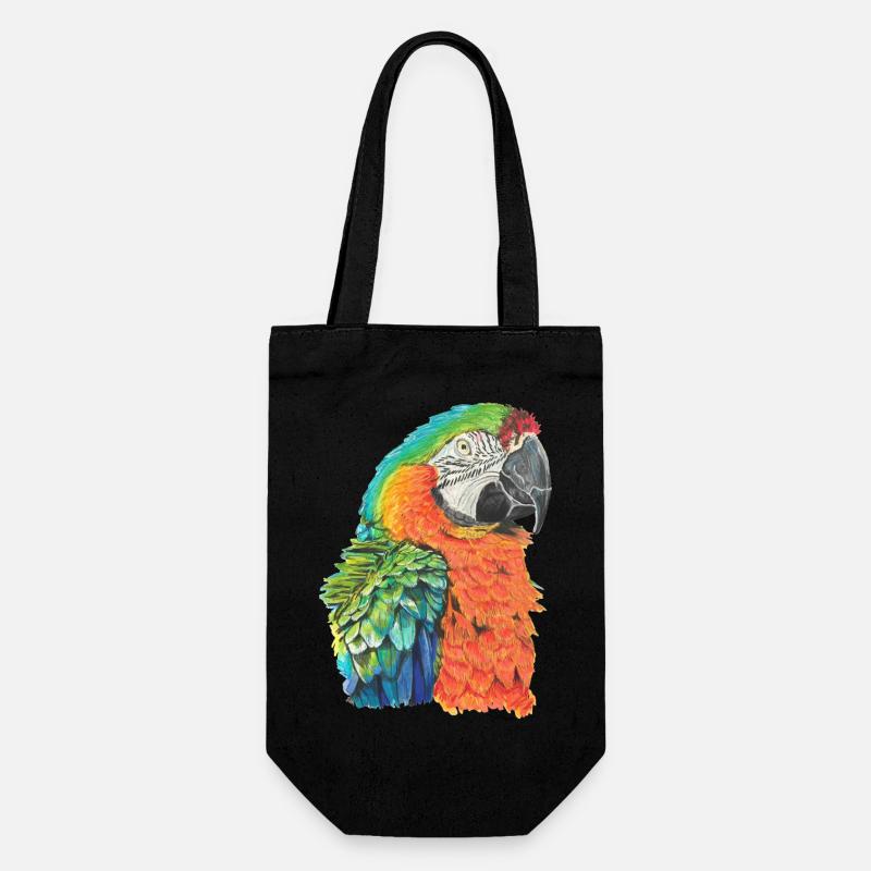 Papagei Ara macaw Paradiesvogel - Geschenkbeutel für Flaschen - Schwarz