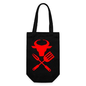 Bull head Barbeque tools, kitchen utensils - Gift Bag for Bottles - black - Front