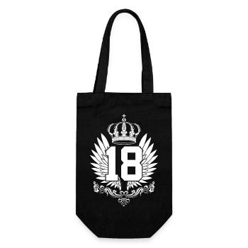 18. GEBURTSTAG 18 JAHRE - Geschenkbeutel für Flaschen - Schwarz - Vorne