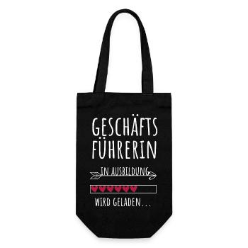 Geschäftsführerin Chefin CEO Ausbildung Geschenk - Geschenkbeutel für Flaschen - Schwarz - Vorne