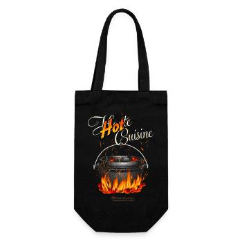 Dutch Oven Hot Cuisine - Geschenkbeutel für Flaschen - Schwarz - Vorne