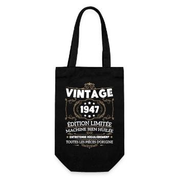 Cadeau D'anniversaire Vintage 1947 Édition Limitée - Sac à bouteille - noir - Devant