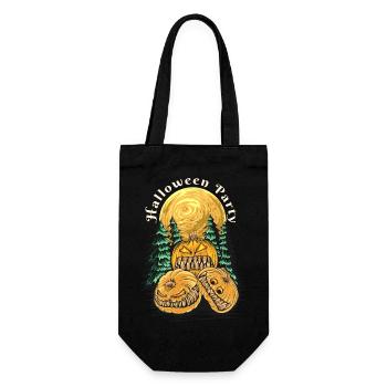 Halloween Pumpkin Horror - Gift Bag for Bottles - black - Front