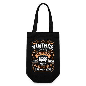 Cadeau d'anniversaire, Vintage né en Décembre 1999 - Sac à bouteille - noir - Devant