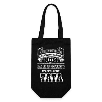Meilleure tata idée cadeau tante soeur humour - Sac à bouteille - noir - Devant
