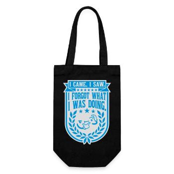 I came saw forget - Gift Bag for Bottles - black - Front