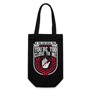 too close to me - Gift Bag for Bottles - black - Front