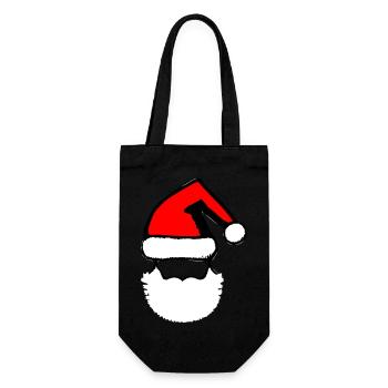 Christmas Hat Santa Claus Christmas Vector - Gift Bag for Bottles - black - Front