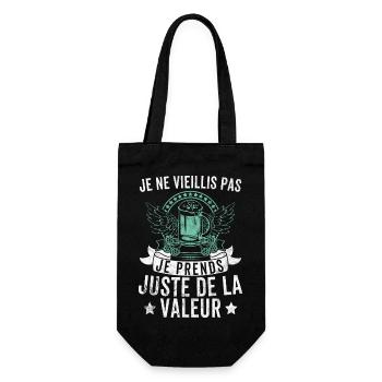 Je Ne Vieillis Pas Je Prend De La Valeur Humeur - Sac à bouteille - noir - Devant