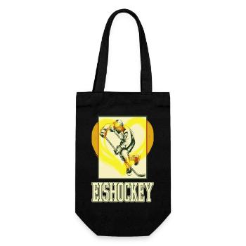 Joueur de hockey sur glace Sport Fan Team Vintage Retro - Sac à bouteille - noir - Devant