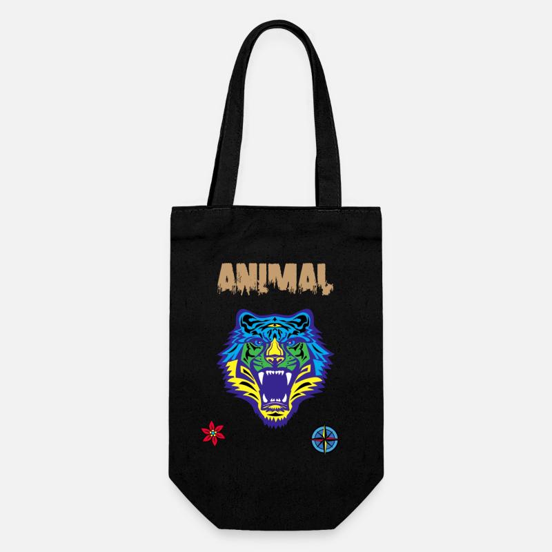 Bengal tiger scratch claw - Gift Bag for Bottles - black