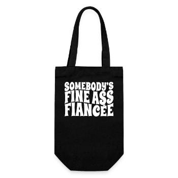 Somebody's Fine Ass Fiancée Bride To Be Engagement - Geschenkbeutel für Flaschen - Schwarz - Vorne
