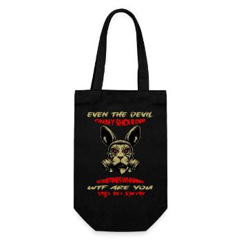 Bunny devil - Geschenkbeutel für Flaschen - Schwarz - Vorne