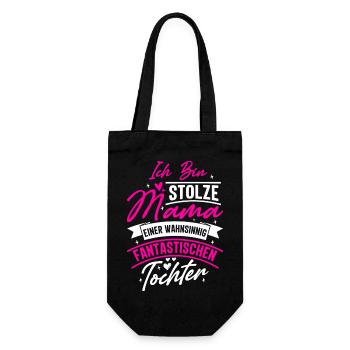 Ich bin stolze Mama einer wahnsinnig fantastisc... - Geschenkbeutel für Flaschen - Schwarz - Vorne