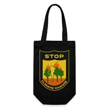 Stop - Geschenkbeutel für Flaschen - Schwarz - Vorne