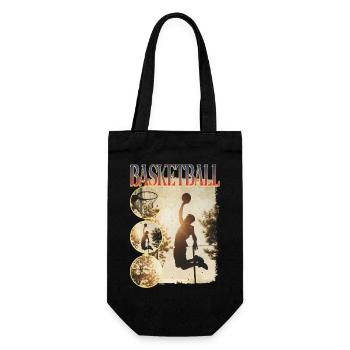Basketball Basketballspieler Dunking Sport Spieler - Geschenkbeutel für Flaschen - Schwarz - Vorne