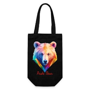 Stolzer Bär - Geschenkbeutel für Flaschen - Schwarz - Vorne